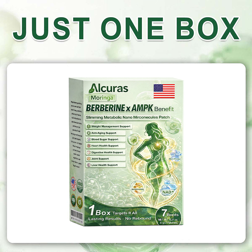 Official Store🧑‍⚕️| Alcuras™ Moringa × Berberine × AMPK 8-Benefit Slimming & Metabolic Nano Microneedle Patch 🇺🇸  Just once a day · Visible changes in 7 days  ✅ For obesity, loose skin, diabetes, sleep apnea, joint issues, and more