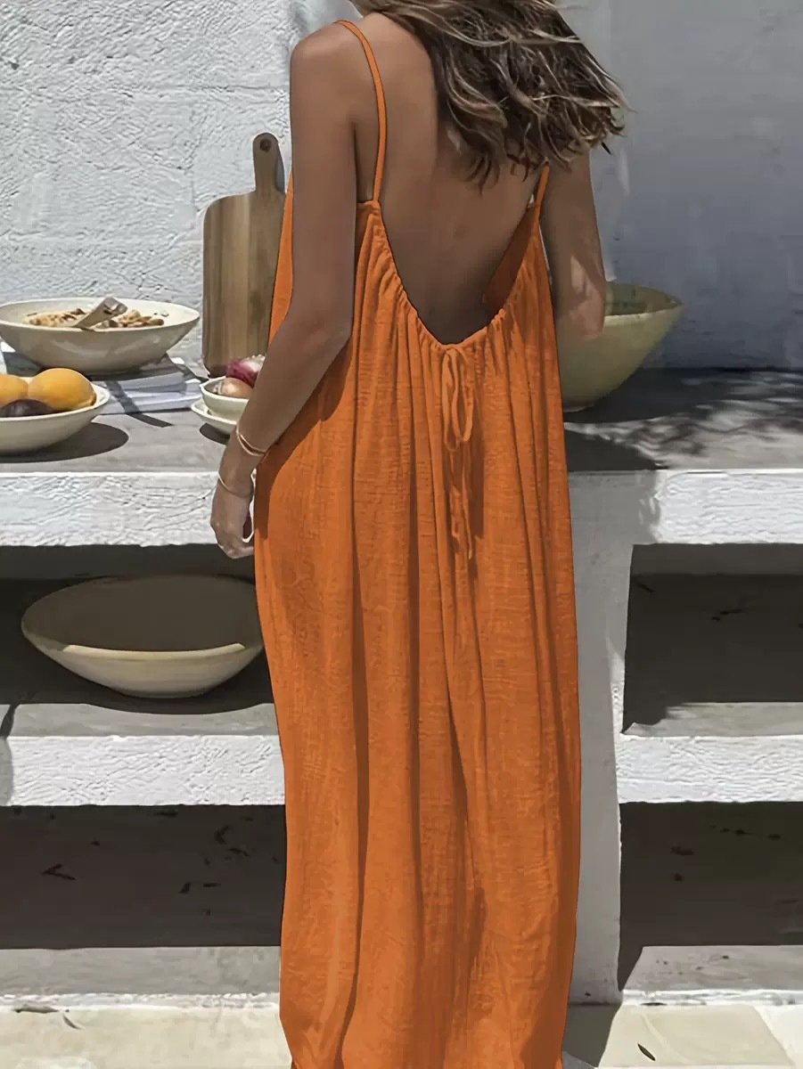 Feel Irresistible✨Together — Elegant Backless Cami Dress for Romantic Moments(Buy 3 Free Shipping)