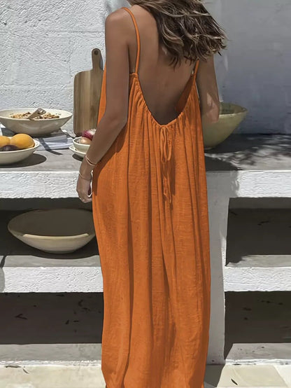 Feel Irresistible✨Together — Elegant Backless Cami Dress for Romantic Moments(Buy 3 Free Shipping)