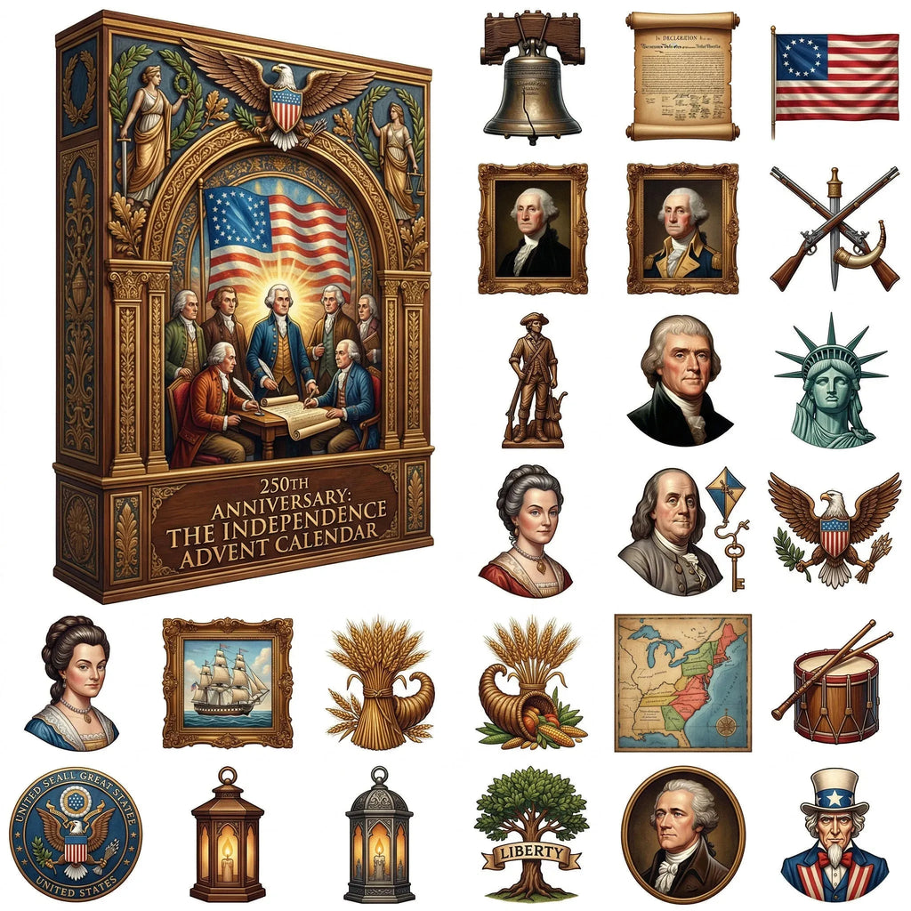 🇺🇸 LAST CHANCE — 250th ANNIVERSARY EDITION 🎖️ The Independence Advent Calendar 24 Days. 24 Stories. One Nation.