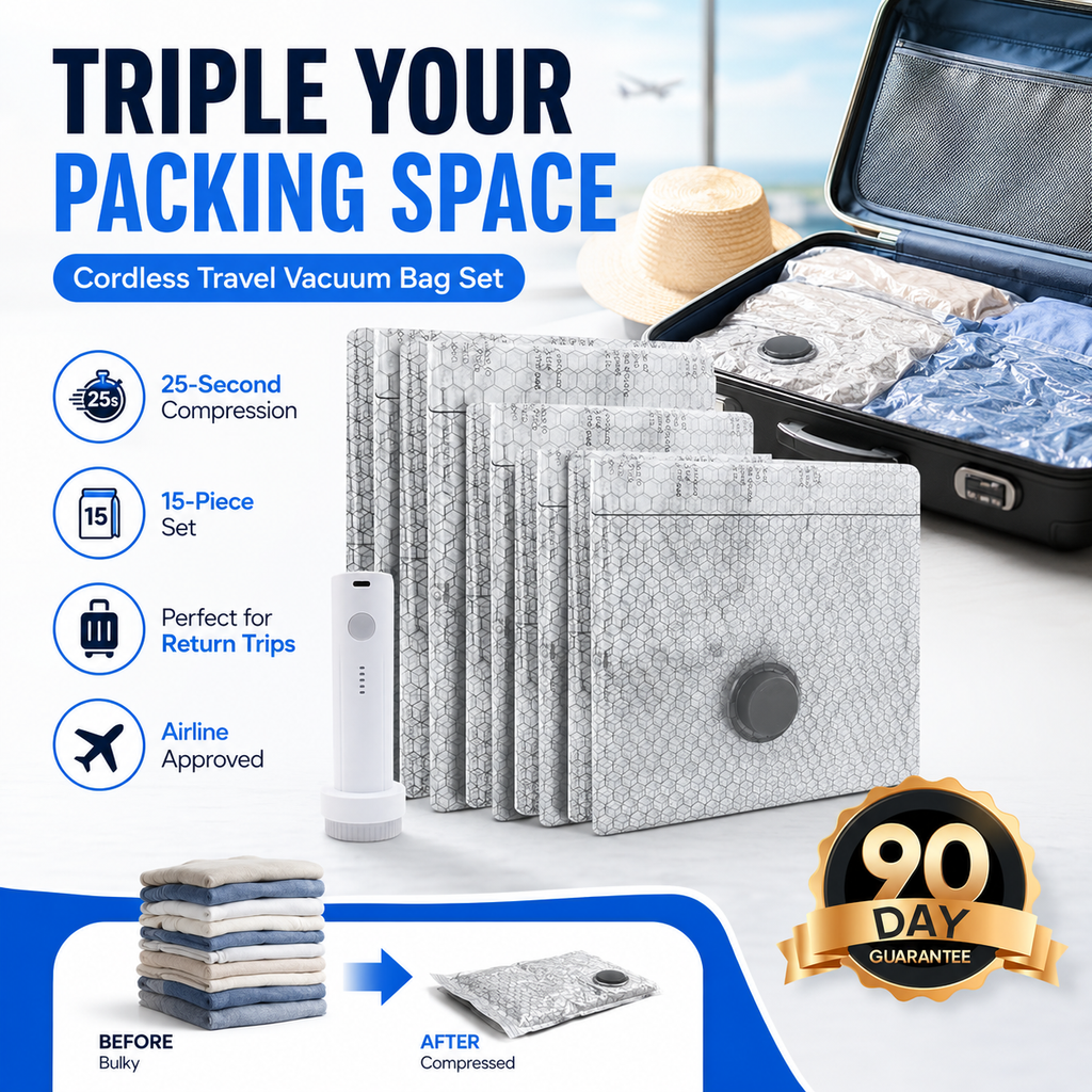 🔥 Last Day 50% OFF — Triple Your Luggage Space With Cordless Vacuum Bags That Compress Clothes Fast & Help Avoid Extra Baggage Fees