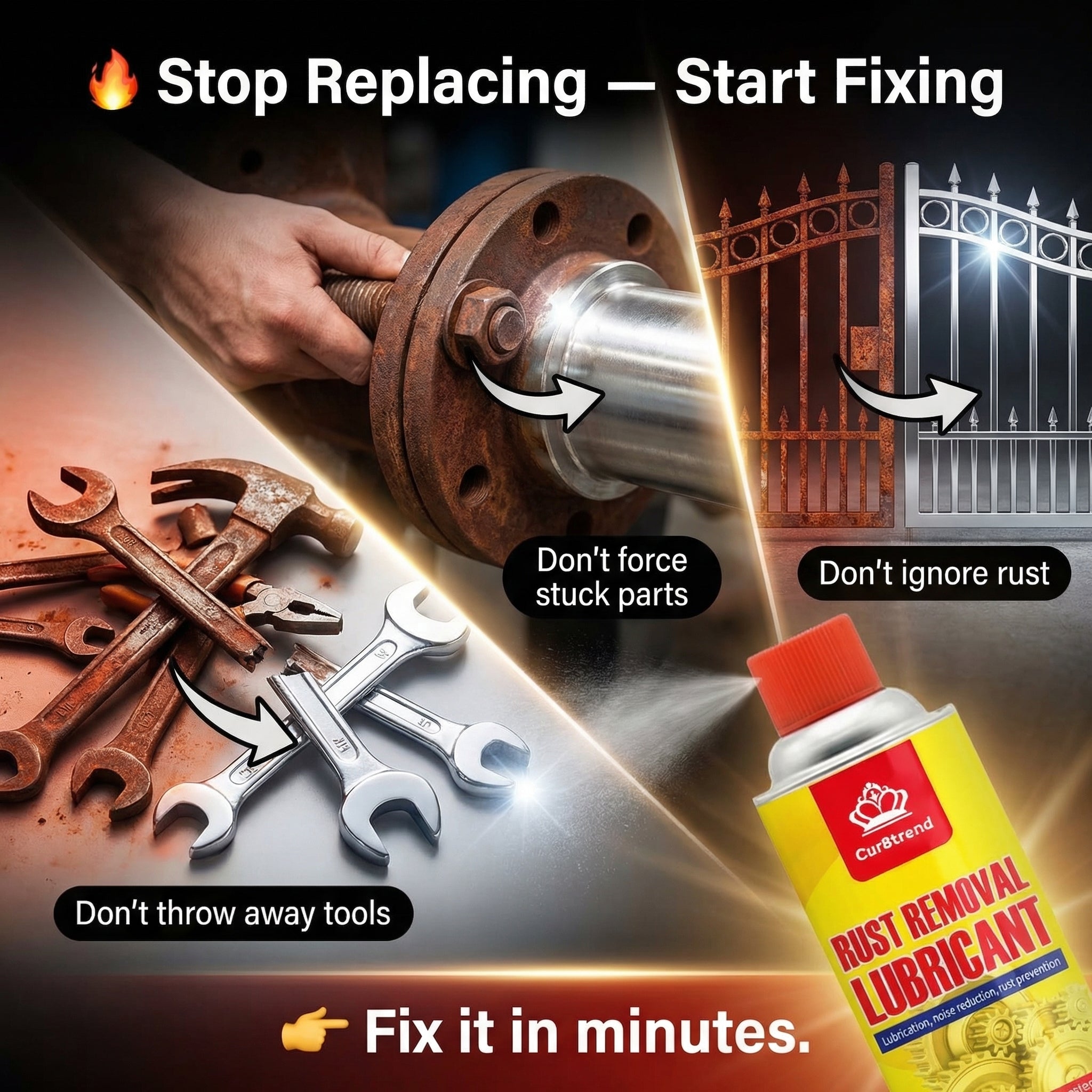 Rust Remover &amp; Anti-Rust Lubricant Spray