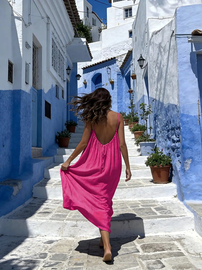 Feel Irresistible✨Together — Elegant Backless Cami Dress for Romantic Moments(Buy 3 Free Shipping)